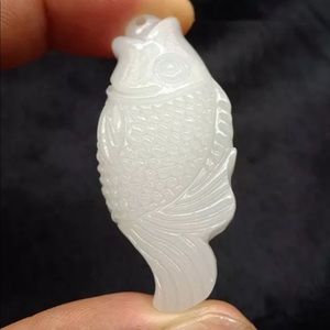 Women’s Hand Carved Fish Pendant With Hole.